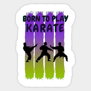 Born to play karate Sticker